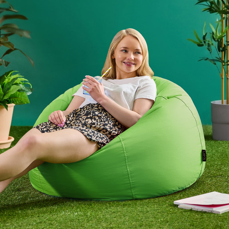 Pouf classique Kingston résistant à l'eau, lime
