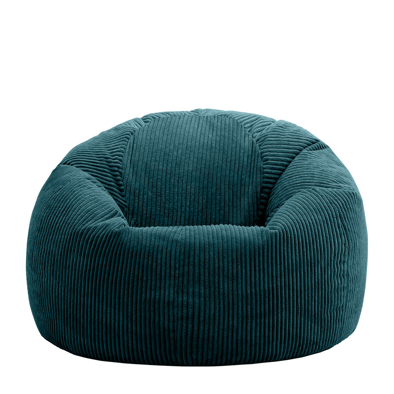 Pouf classique Kingston en velours côtelé, teal