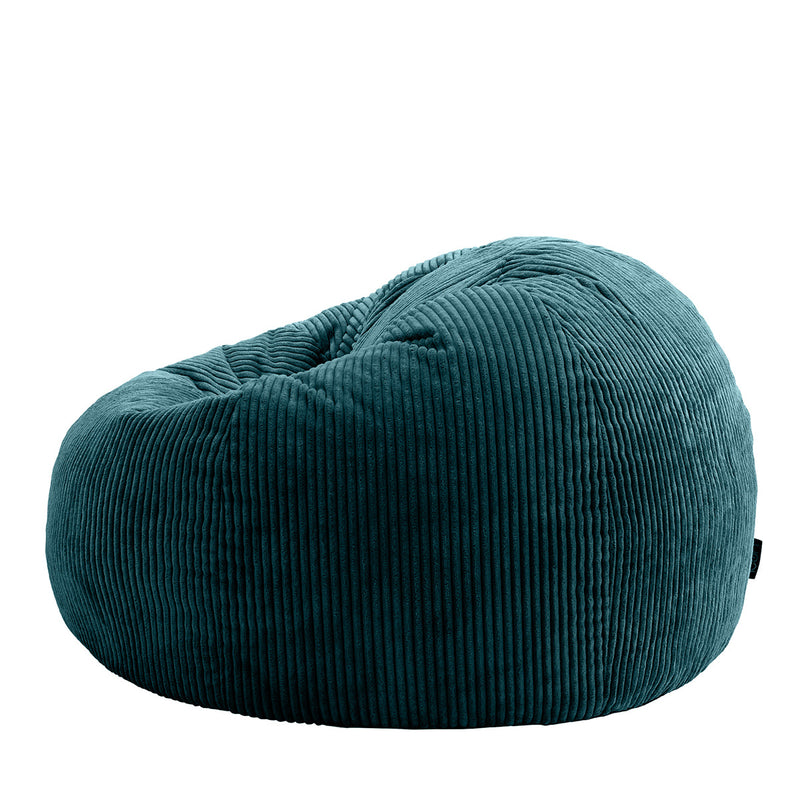 Pouf classique Kingston en velours côtelé, teal