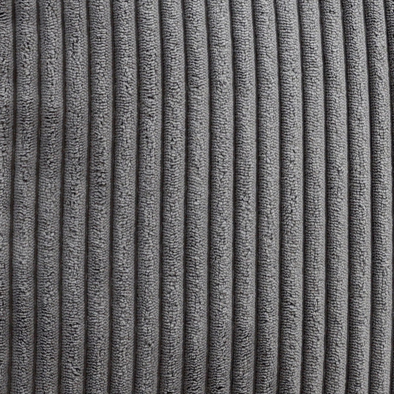 Pouf classique Kingston en velours côtelé, gris anthracite