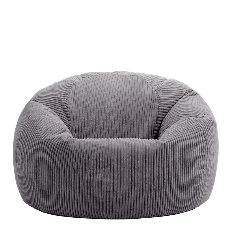 Pouf classique Kingston en velours côtelé, gris anthracite