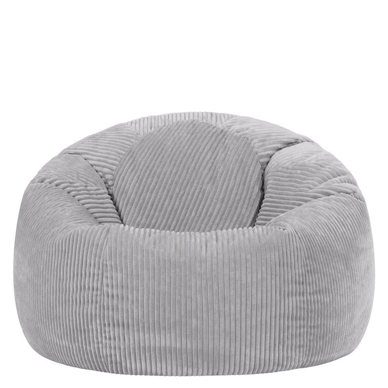 Pouf classique Kingston en velours côtelé, gris
