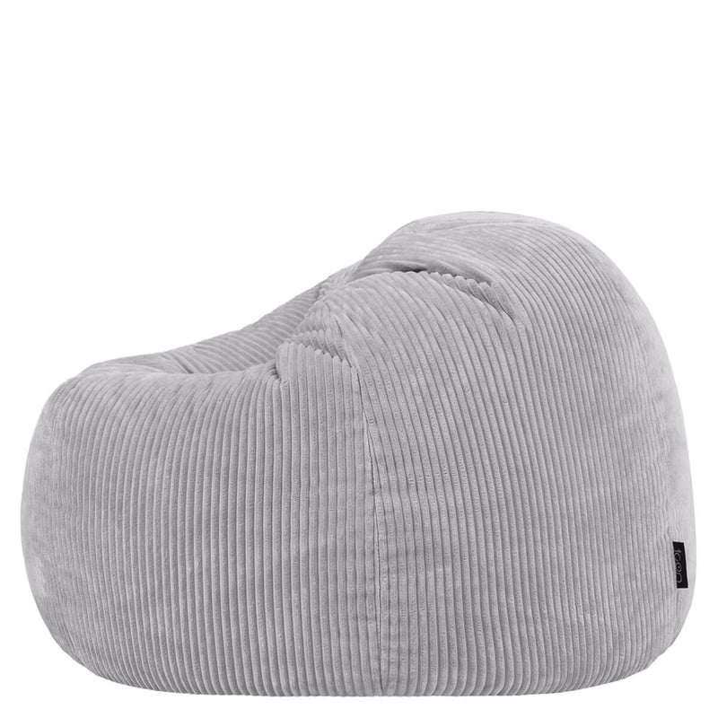 Pouf classique Kingston en velours côtelé, gris