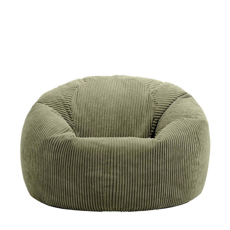 Pouf classique Kingston en velours côtelé, vert sauge
