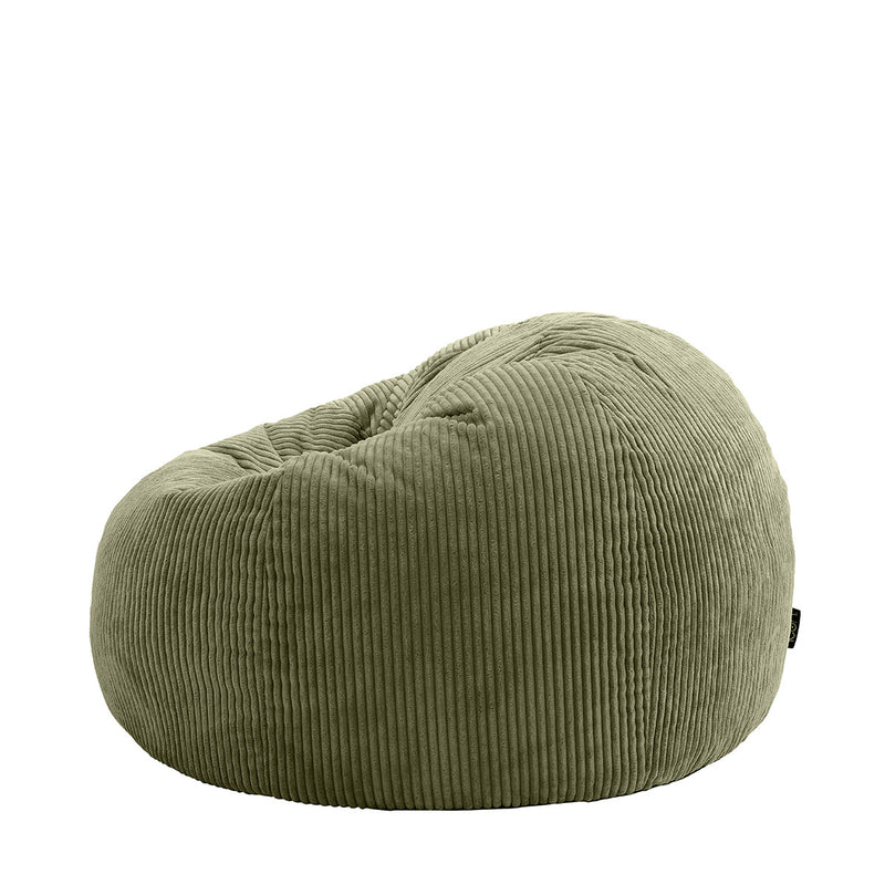 Pouf classique Kingston en velours côtelé, vert sauge