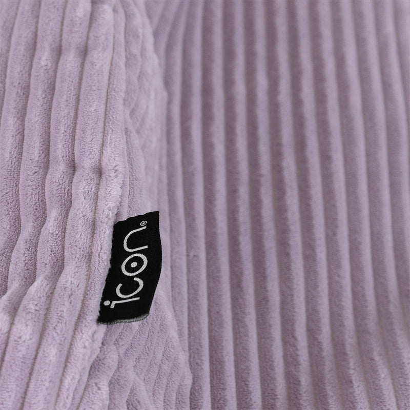 Pouf classique Kingston en velours côtelé, bruyère