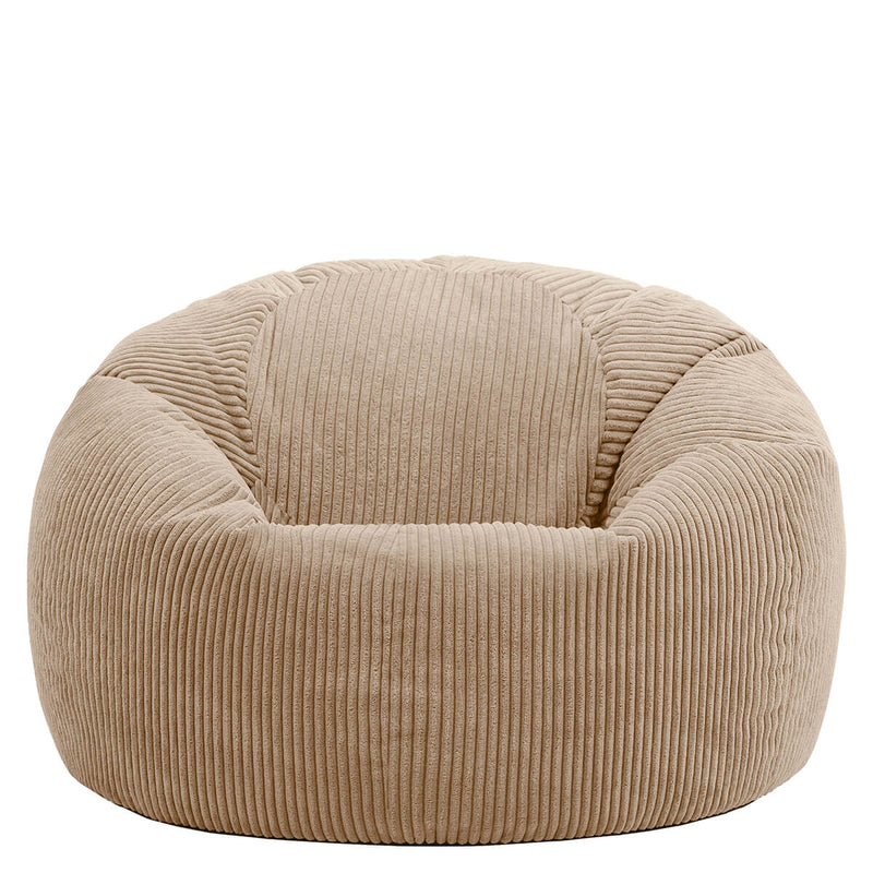 Pouf classique Kingston en velours côtelé, naturel 