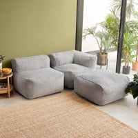 Zen Canapé Modulaire en Corde Jumbo, Gris clair