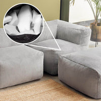 Zen Canapé Modulaire en Corde Jumbo, Gris clair