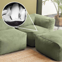 Zen Canapé Modulaire en Corde Jumbo, vert sauge