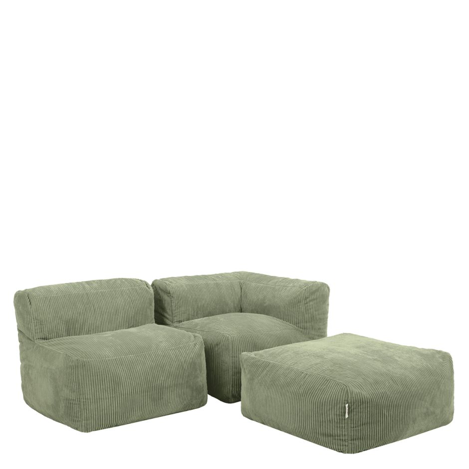 Zen Canapé Modulaire en Corde Jumbo, vert sauge