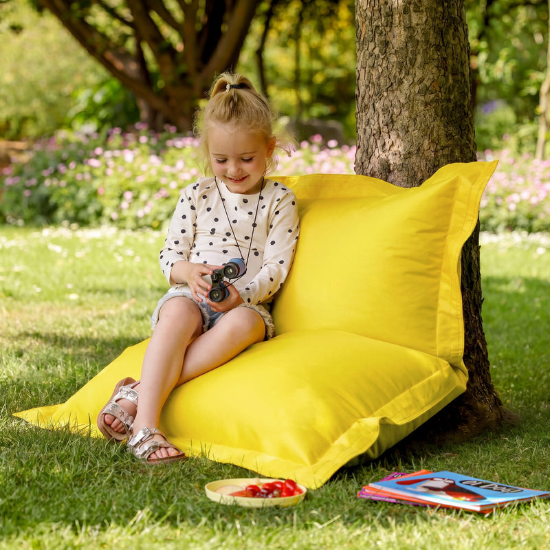 Coussin de sol géant pour enfants, intérieur et extérieur, jaune 