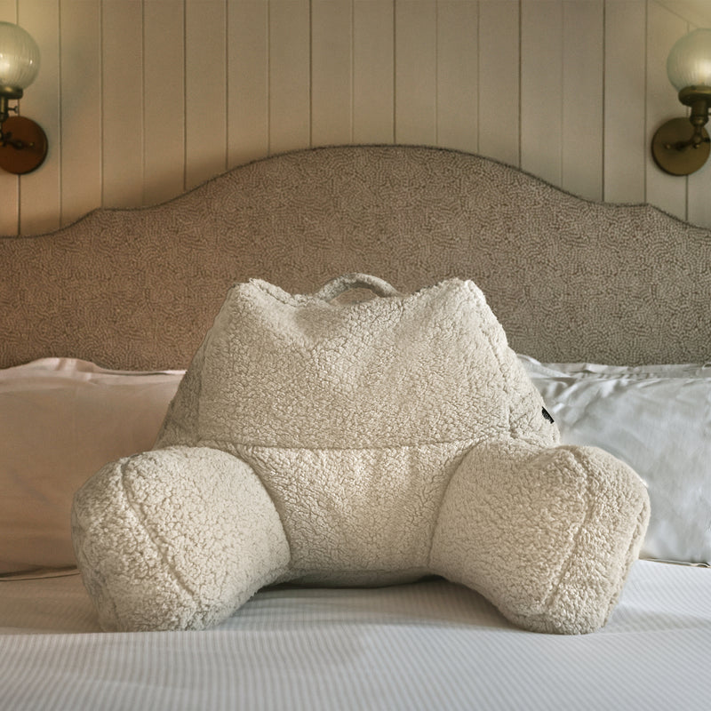Oreiller de soutien en polaire Teddy, naturel