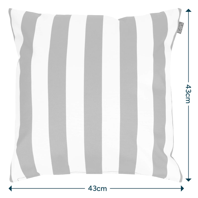 Coussin rayé intérieur/extérieur - Jaune