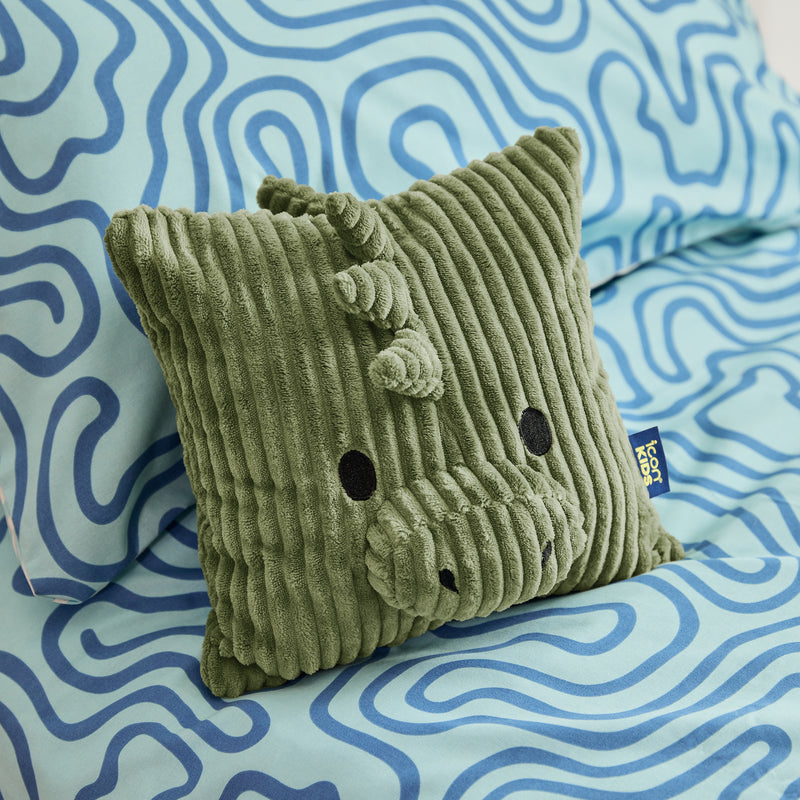Coussin Corde Enfant Dinosaure Dexter - Vert Sauge