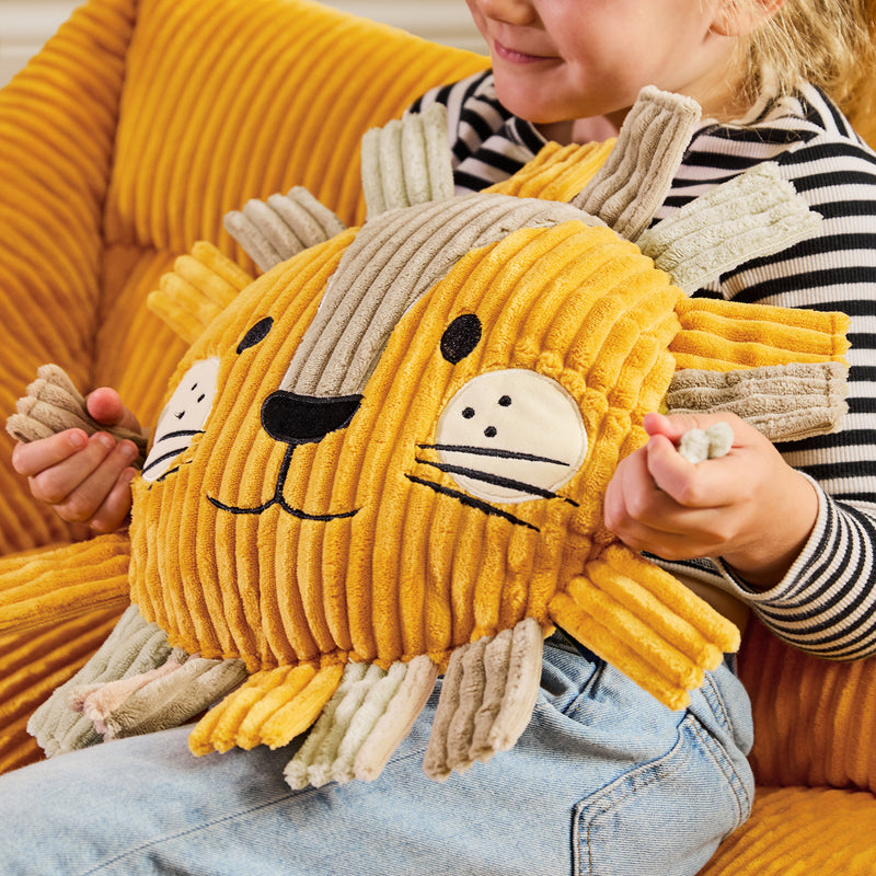 Coussin Enfant Lion Léo - Ocre