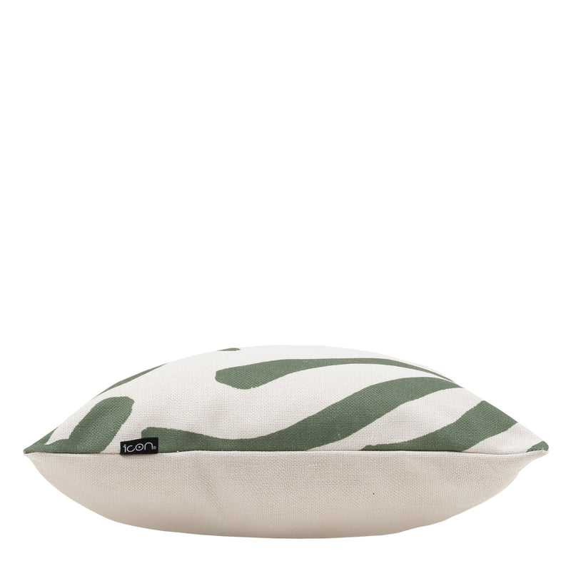 Coussin d'intérieur et d'extérieur à motif abstrait et feuille, multicolore