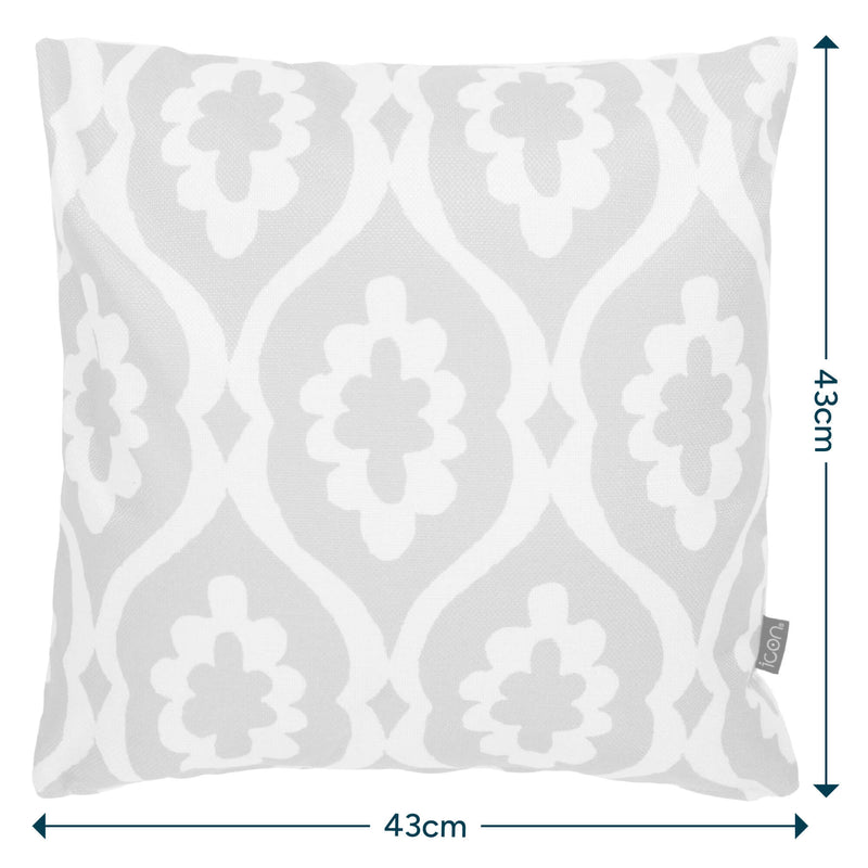 Coussin intérieur/extérieur motif Damas - Vert