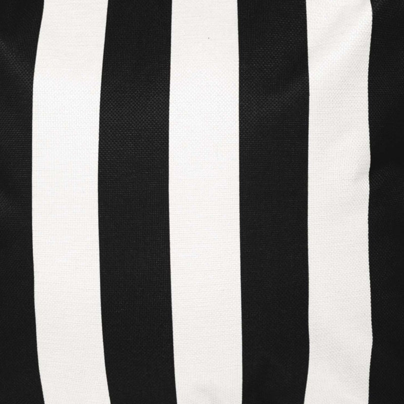 Coussin d'intérieur et d'extérieur à rayures, noir