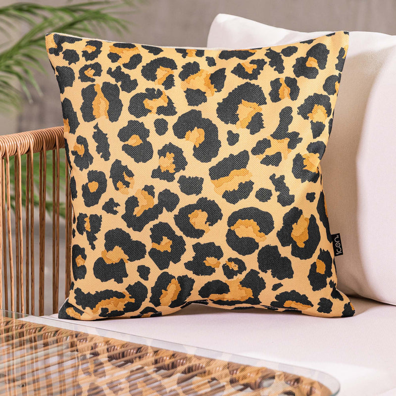 Coussin intérieur-extérieur imprimé léopard - Multicolore