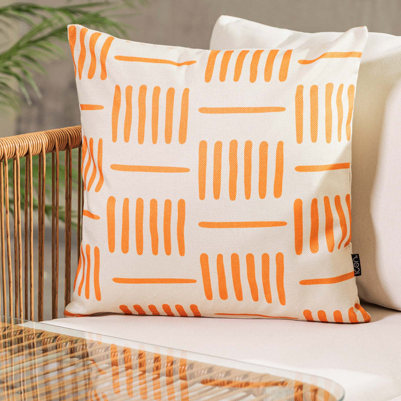 Coussin d'intérieur/extérieur Lignes Graphiques - Orange