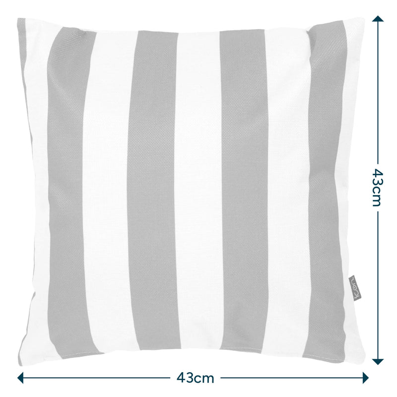 Coussin rayé intérieur-extérieur - Orange terracotta