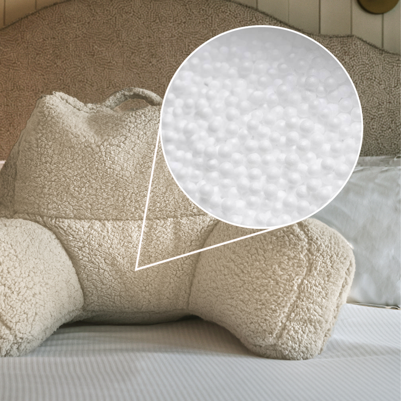 Oreiller de soutien en polaire Teddy, naturel