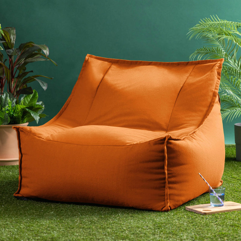 Pouf fauteuil Alto en Oléfine, orange brûlé