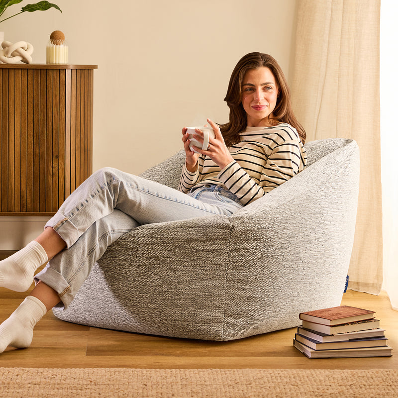 Pouf fauteuil tressé Natalia - Naturel