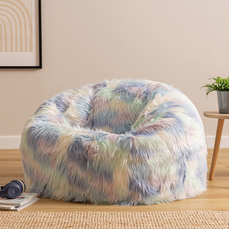 Pouf classique en fausse fourrure, Unicorn