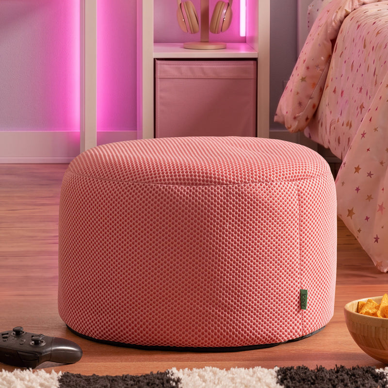 Pouf classique en maille Gaming Performance, rose