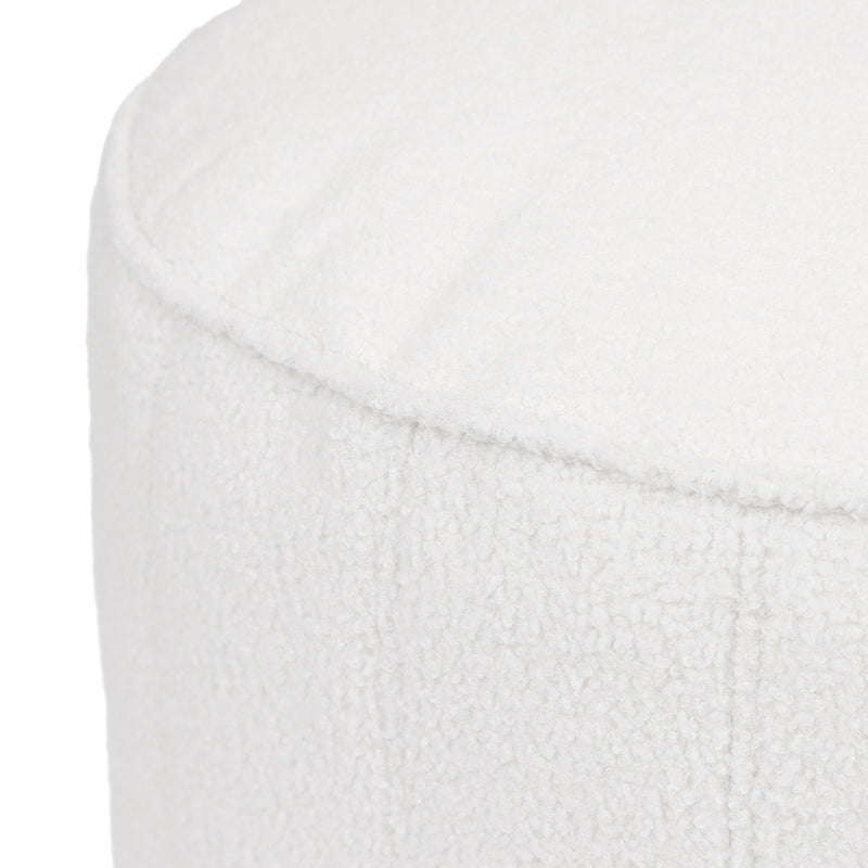Pouf rond Milano Bouclé – Ivoire