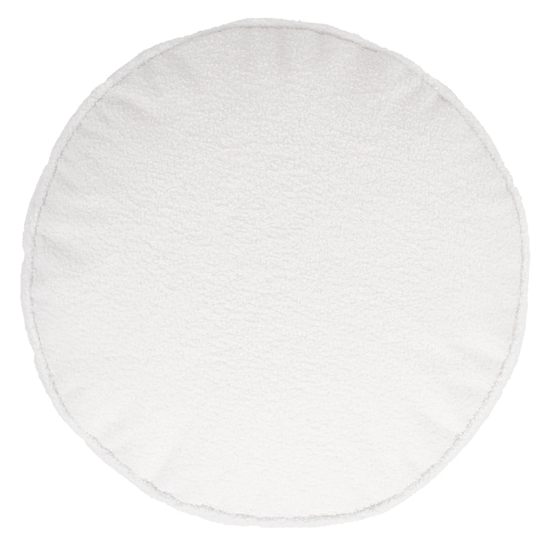 Pouf rond Milano Bouclé – Ivoire