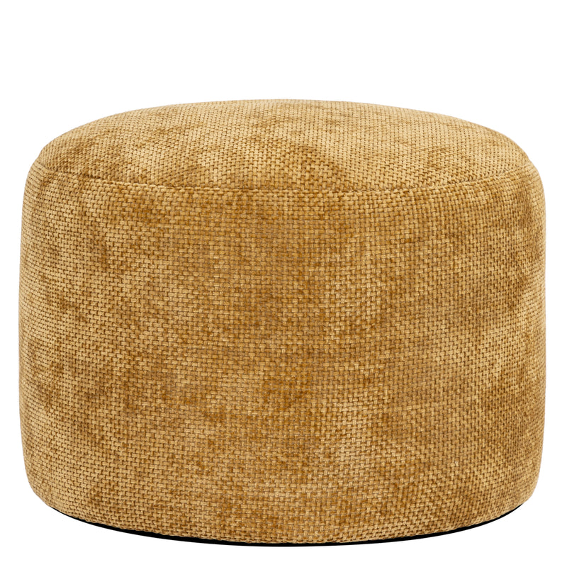 Pouf rond en chenille Milano - Doré