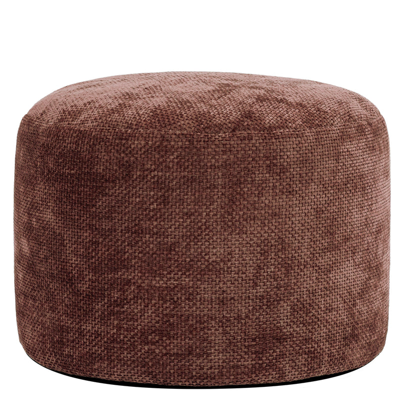 Pouf rond en chenille Milano - Mûre