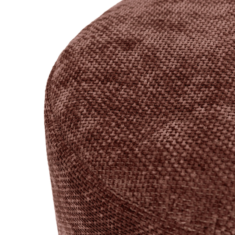 Pouf rond en chenille Milano - Mûre