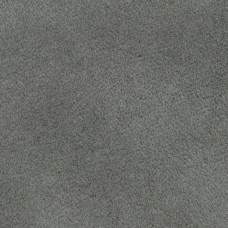 Repose-pieds Amara carré en velours, gris anthracite