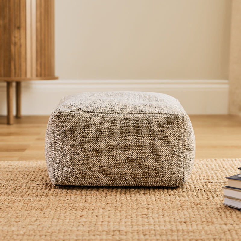 Pouffe tissé Amara - Naturel