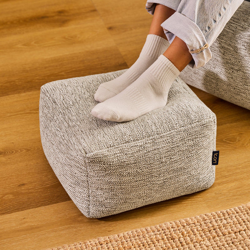 Pouffe tissé Amara - Naturel