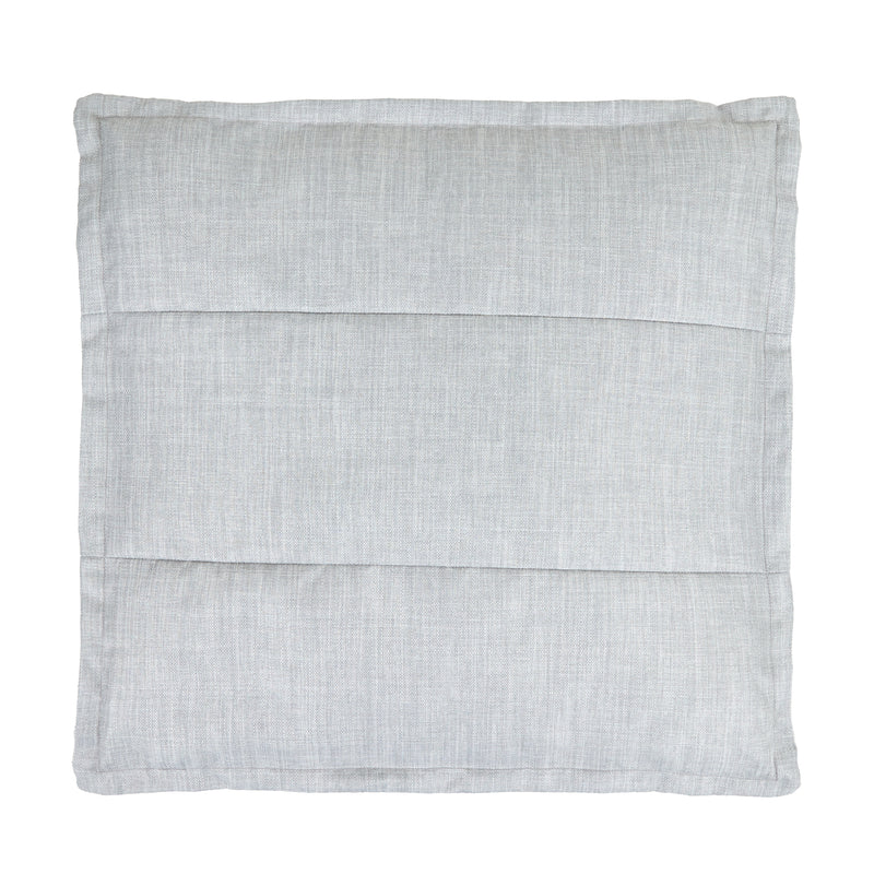 Pouf carré en tissu pour l'extérieur Vita, gris