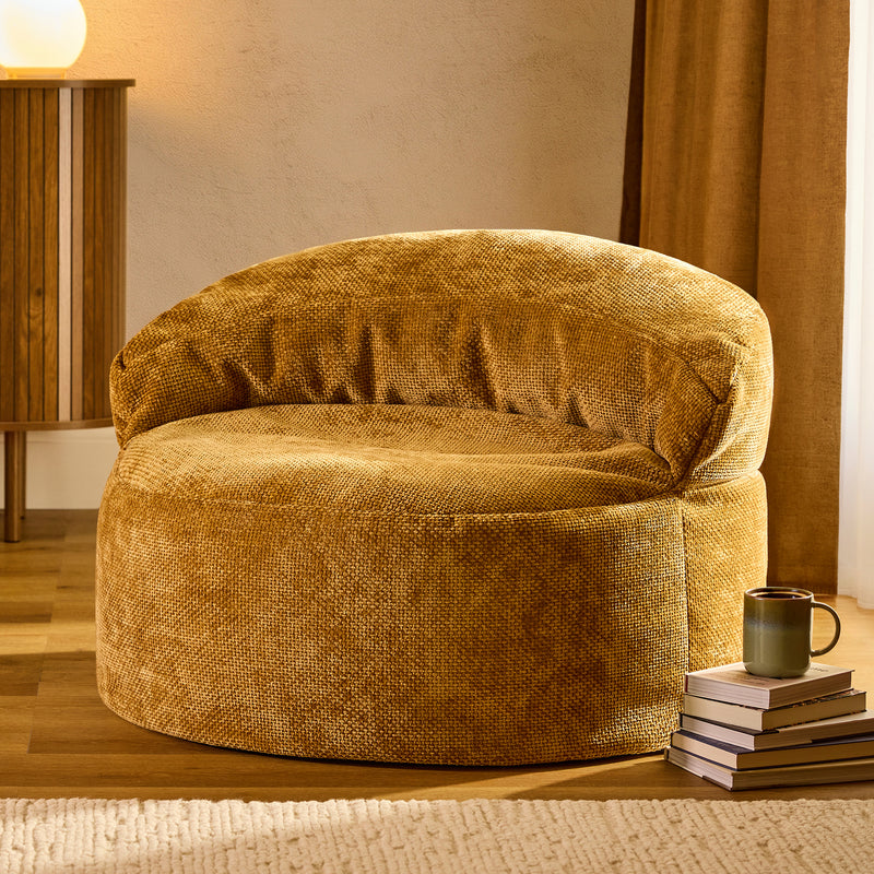 Pouf Orb Chenille – doré