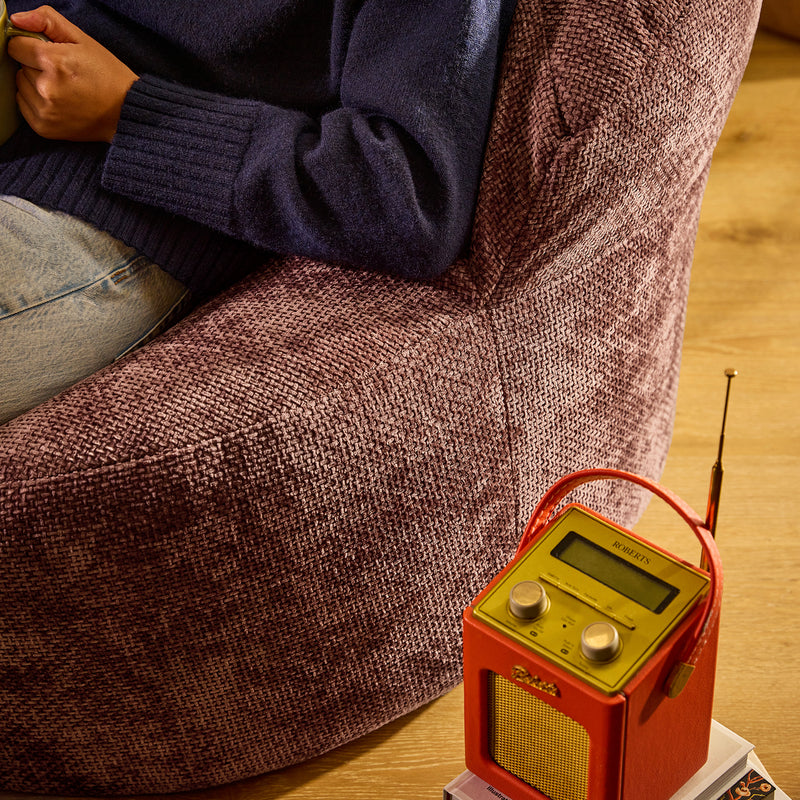 Fauteuil poire Orb en chenille - Mûre