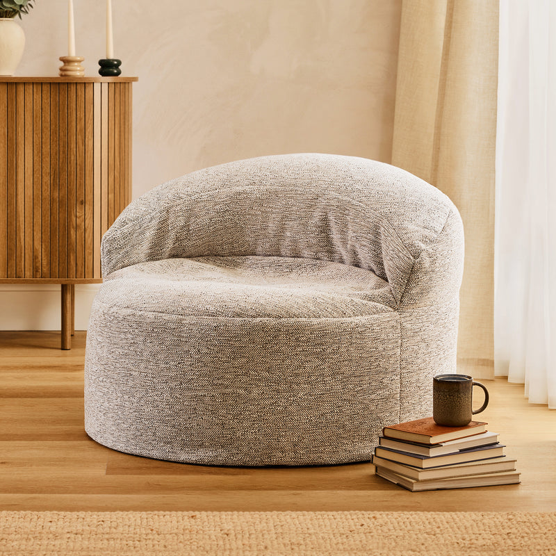 Pouf fauteuil Orb tissé – Naturel