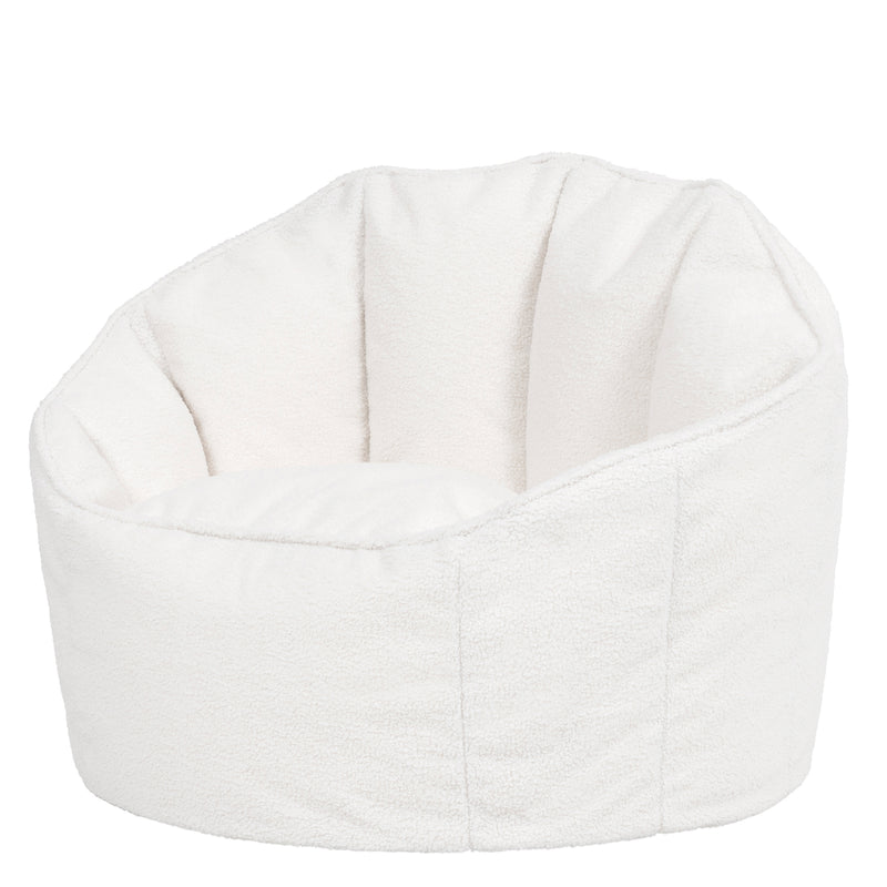 Fauteuil poire Sirena Bouclé - Ivoire