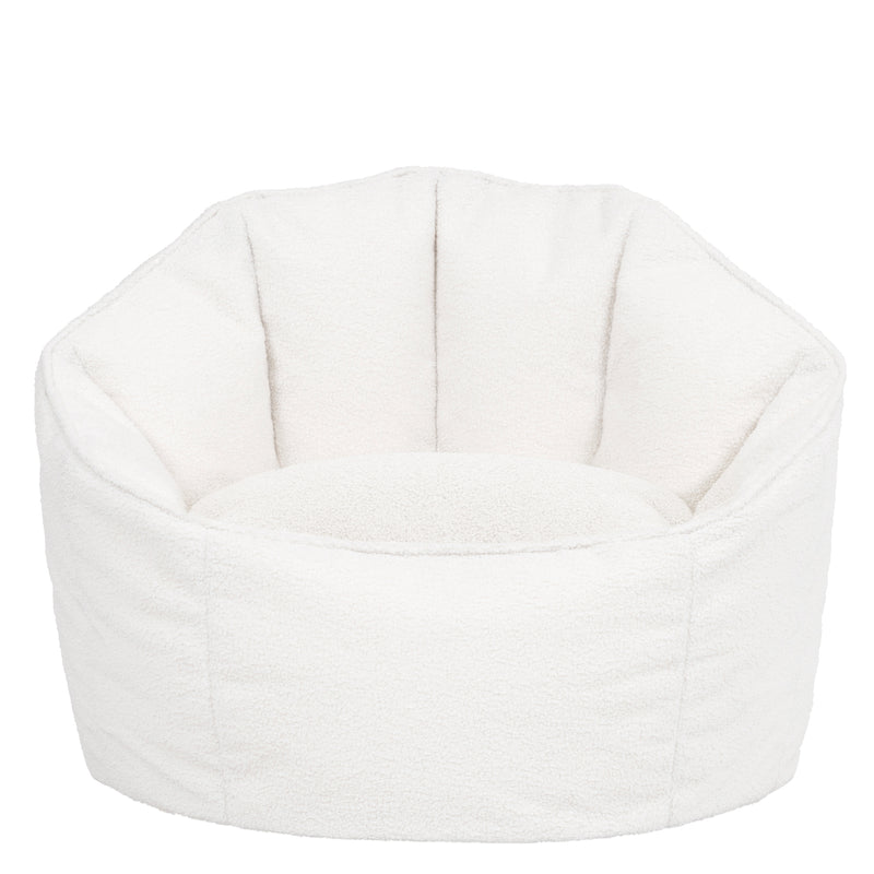 Fauteuil poire Sirena Bouclé - Ivoire