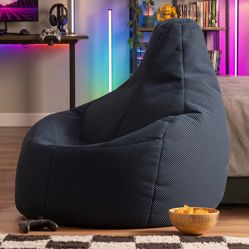 Pouf inclinable Gaming Performance maille XL, bleu sarcelle