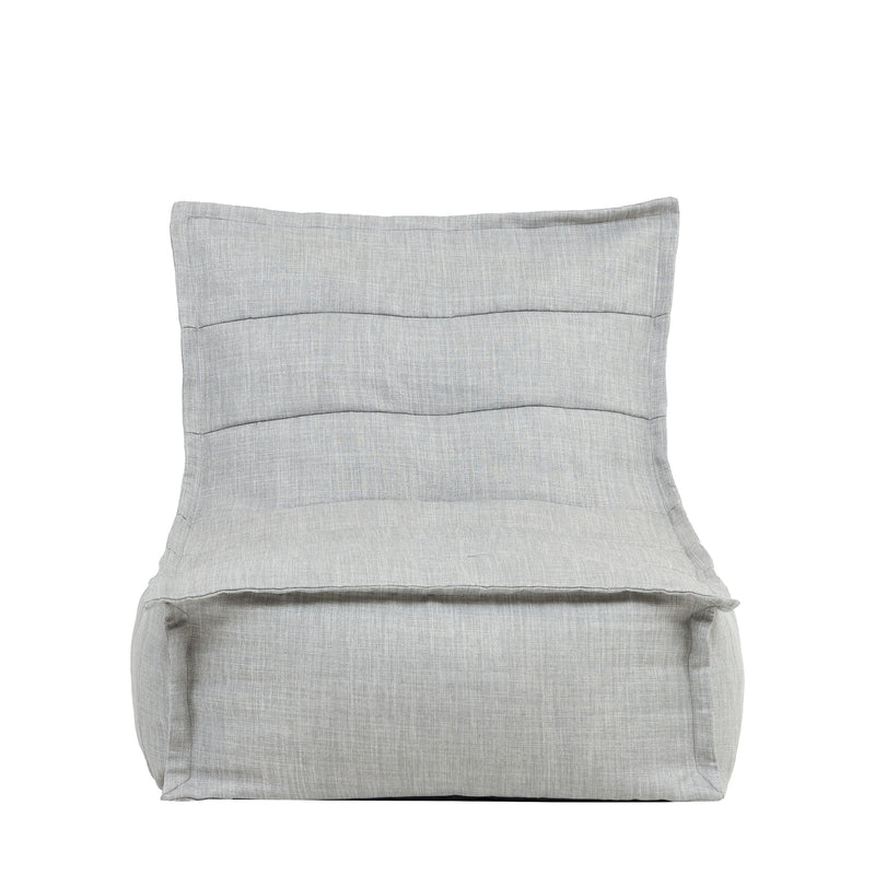 Pouf méridienne en tissu imperméable Dolce, gris