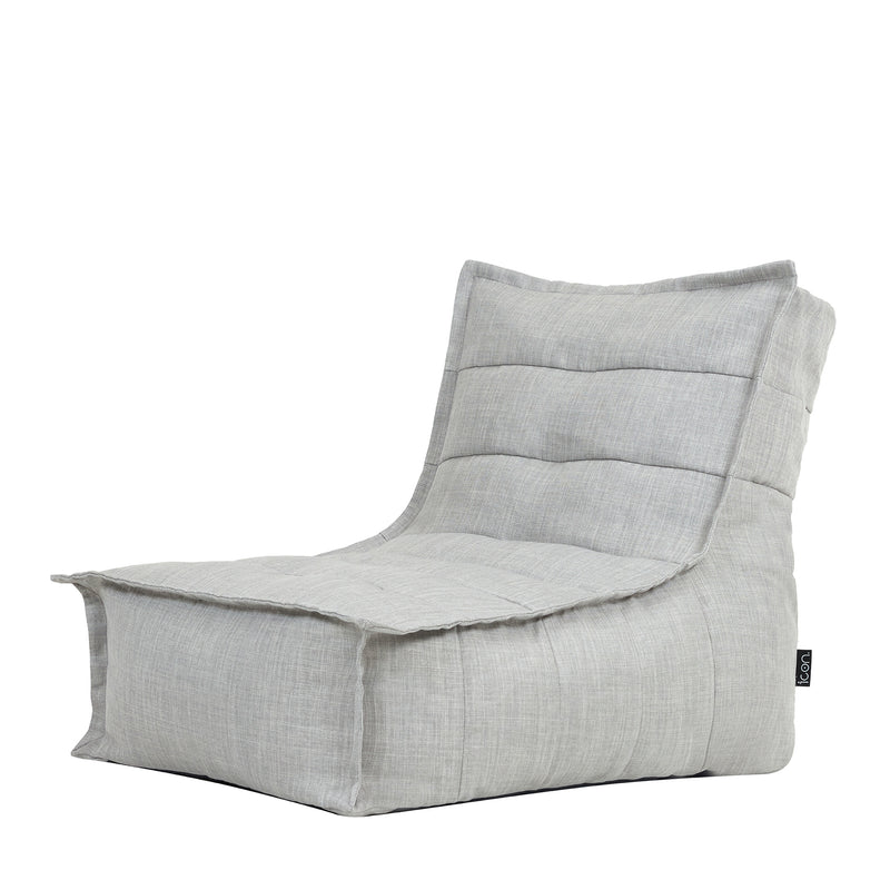 Pouf méridienne en tissu imperméable Dolce, gris