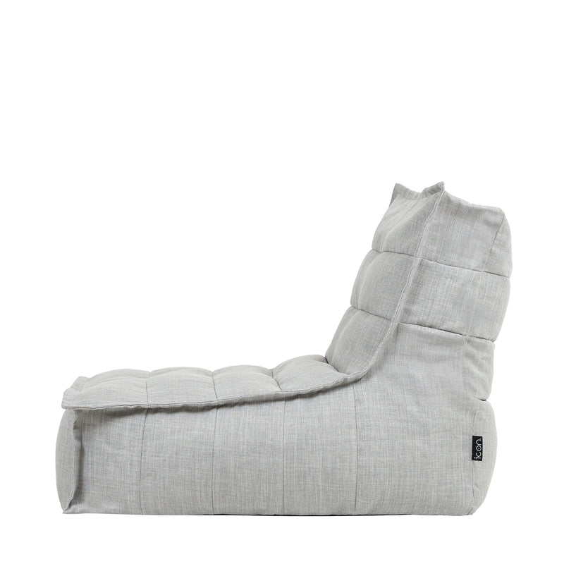 Pouf méridienne en tissu imperméable Dolce, gris