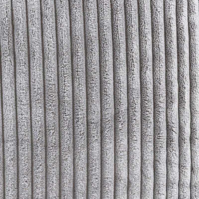 Fauteuil poire enfant Natalia en velours côtelé, gris